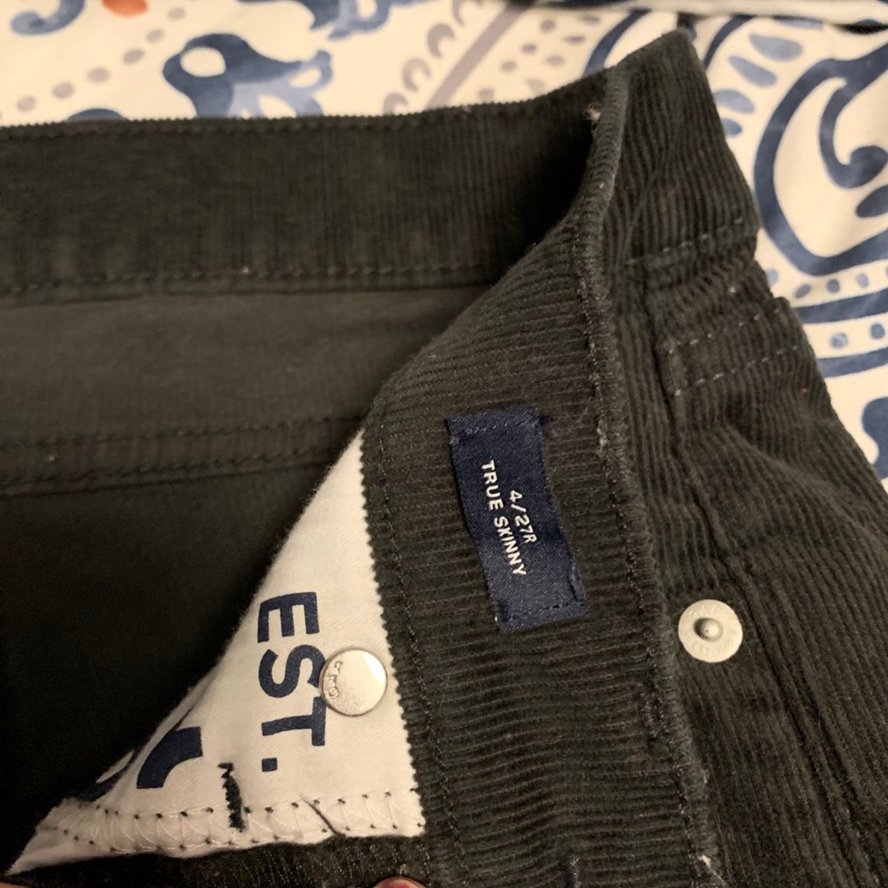 Corduroy black gap pants